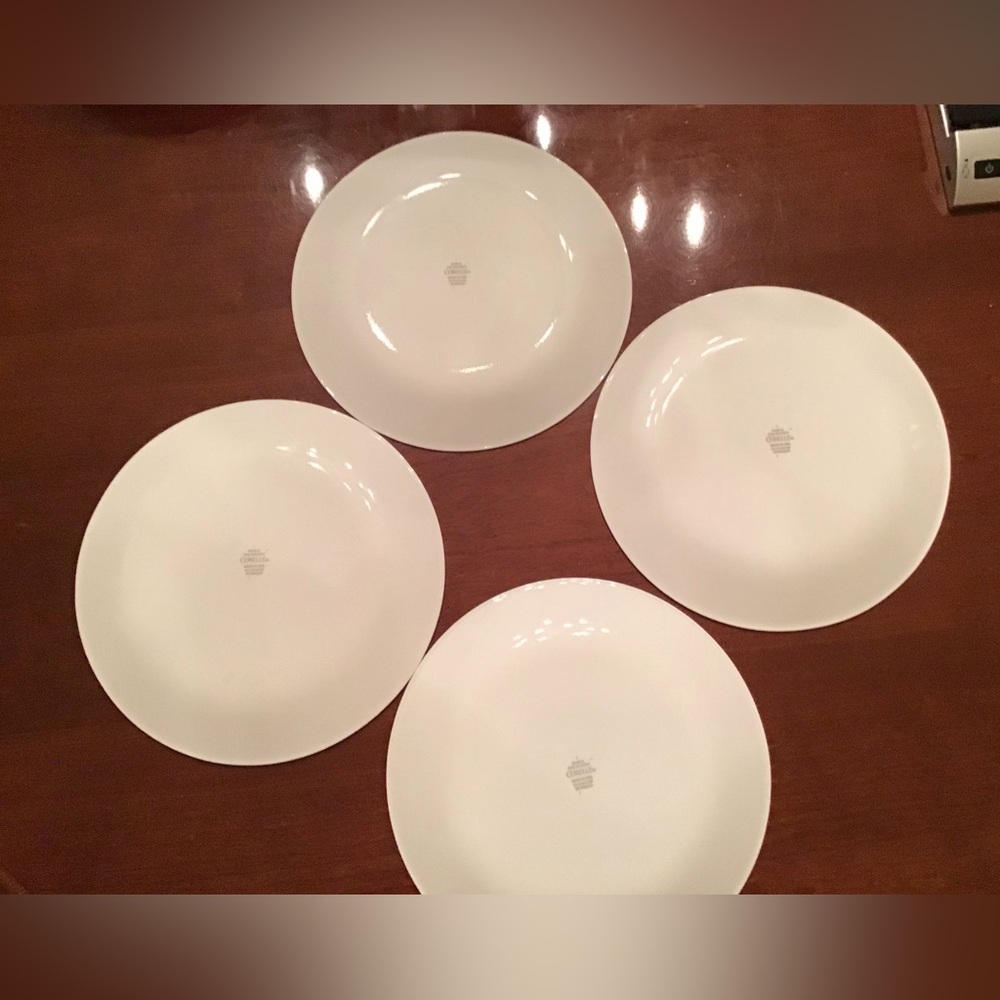 Corelle 4 Dinner Plates Primavera 10.5”blue and yellow - Picture 3 of 5